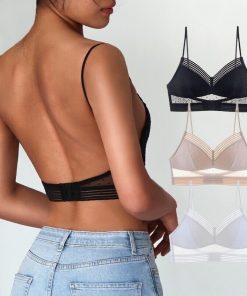 Low Back Wireless Lifting Lace Bra