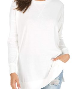 Women's Long Sleeve Side Slit Loose Tops (Buy 3 Free Shipping)
