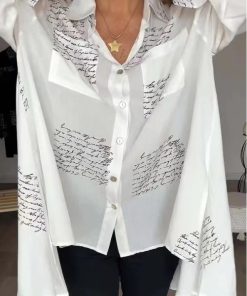2024 New Letter Print Fashion Lapel Shirt (Buy 2 Free Shipping)